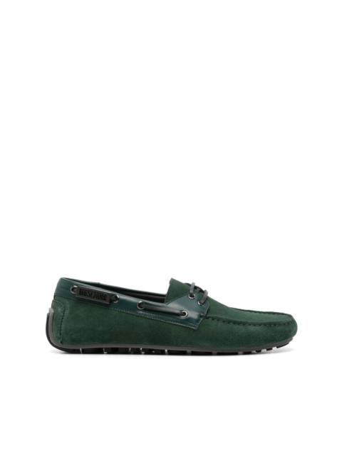 Moschino logo-plaque boat shoes