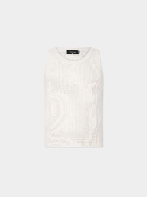 DSQUARED2 D2 UPSIDE DOWN KNIT TANK TOP