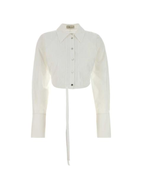 Blumarine poplin cropped shirt