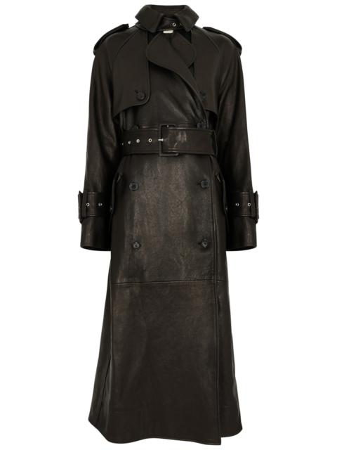 Rennie leather trench coat