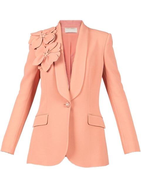 ELIE SAAB floral-appliqué blazer