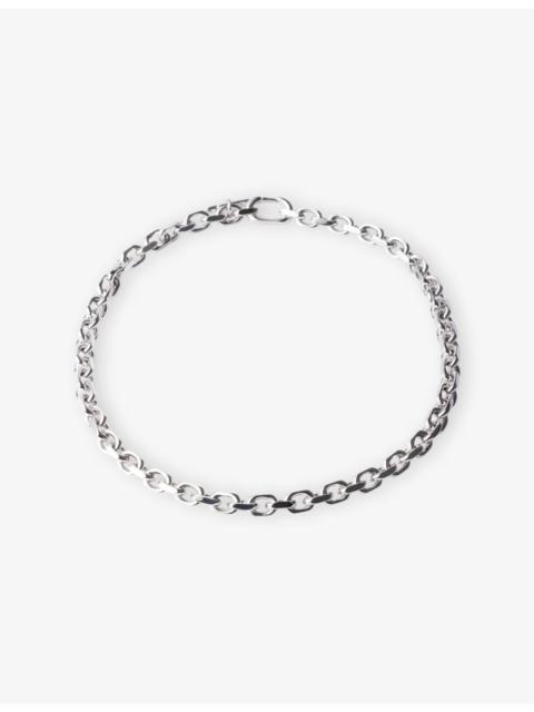 Prada Logo-Engraved Sterling-Silver Chain Necklace