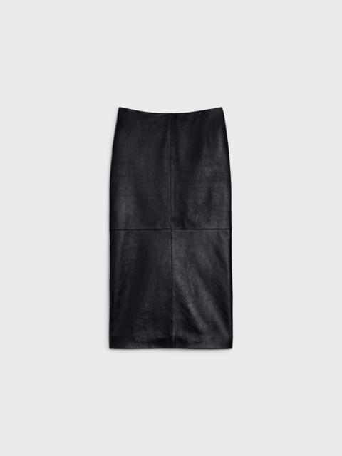 VINTAGE COLUMN SKIRT IN SOFT LAMBSKIN