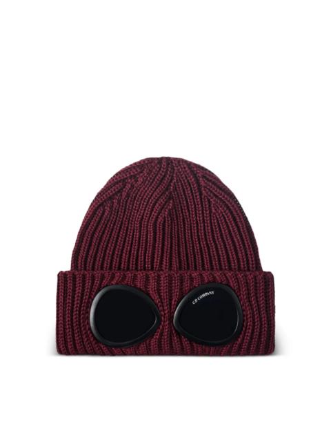 C.P. Company GOGGLE RIBBED-KNIT BEANIE HAT