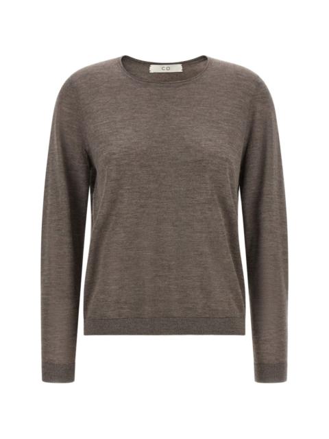 CO rolled-edge cashmere long-sleeved T-shirt