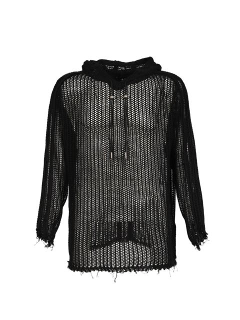 Thug Club TC LINE MESH KNIT HOODIE / BLK