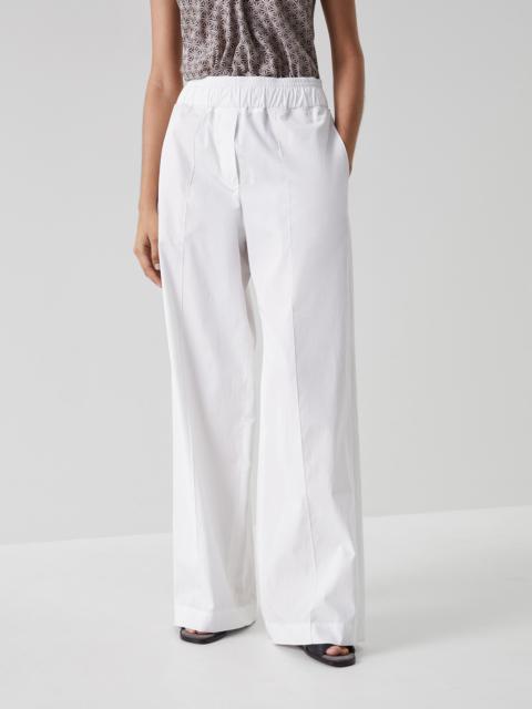 Crispy cotton pyjama-style trousers