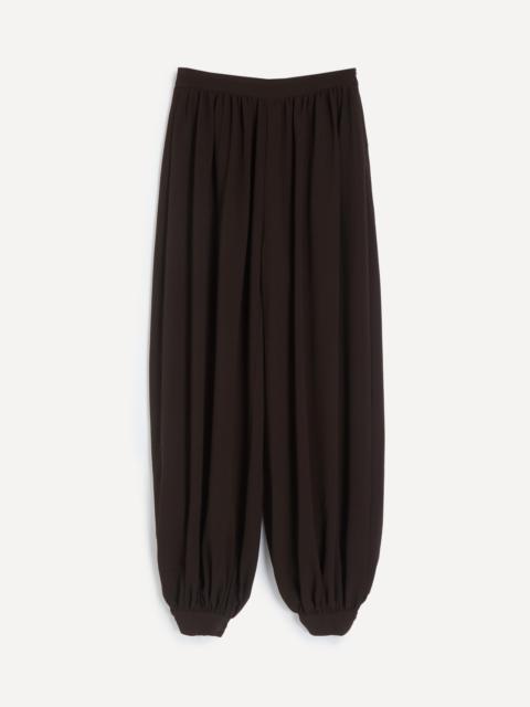 Dark Brown Pleated Balloon Trousers