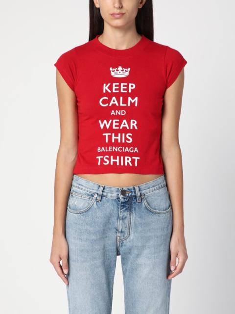 Red cropped t-shirt Keep Calm