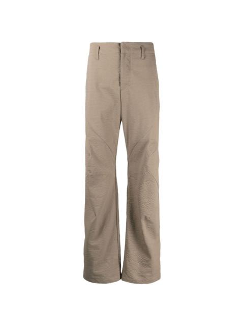 POST ARCHIVE FACTION (PAF) textured straight-leg trousers