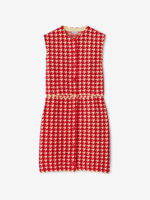 Houndstooth Nylon Blend Dress