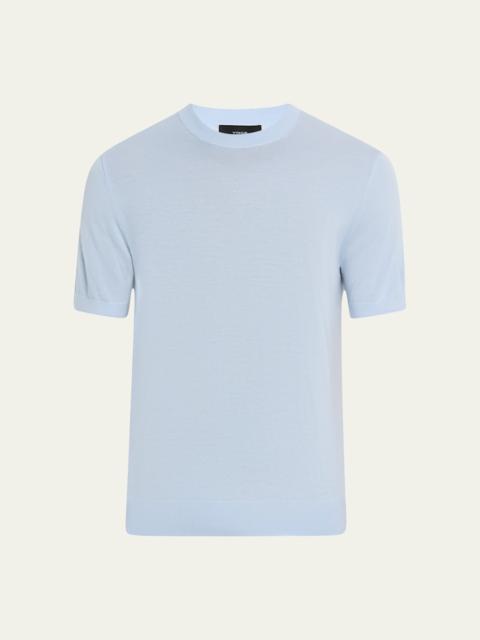 Vince Men's Featherweight Wool-Cashmere Short-Sleeve Crewneck Sweater