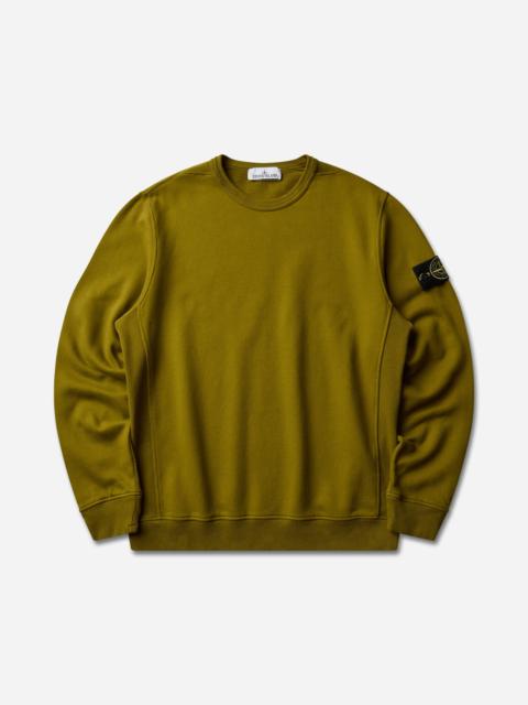 Stone Island Men's Organic Cotton Fleece Crewneck Sweatshirt Cactus