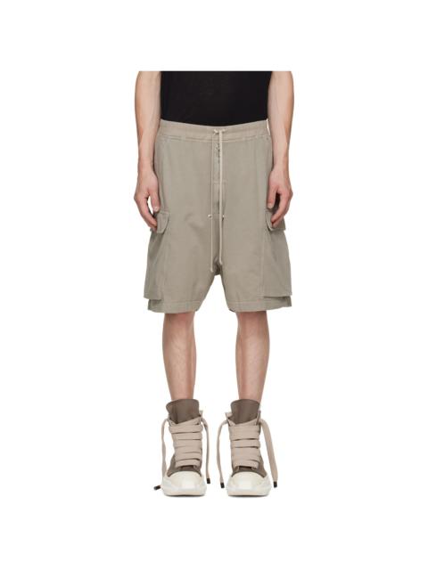 Rick Owens DRKSHDW Taupe Tower Cargobela Shorts