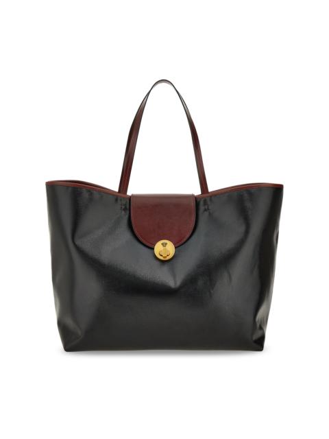 VERSACE Women's Vivian Large Coated Canvas Tote - Black Rosewood Gold
