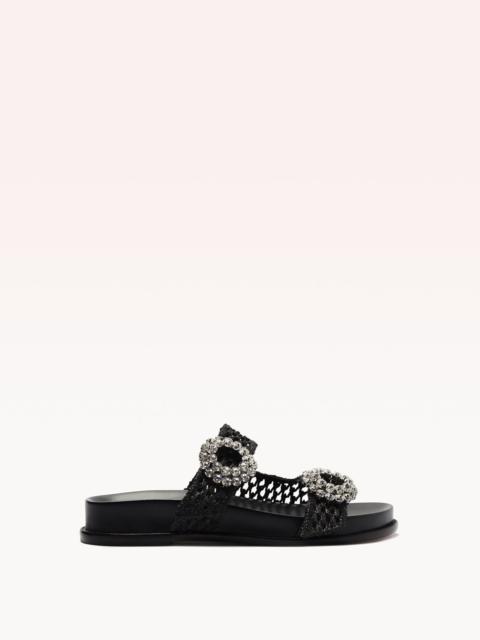 ALEXANDRE BIRMAN SALMA RAFFIA CRYSTAL FLAT