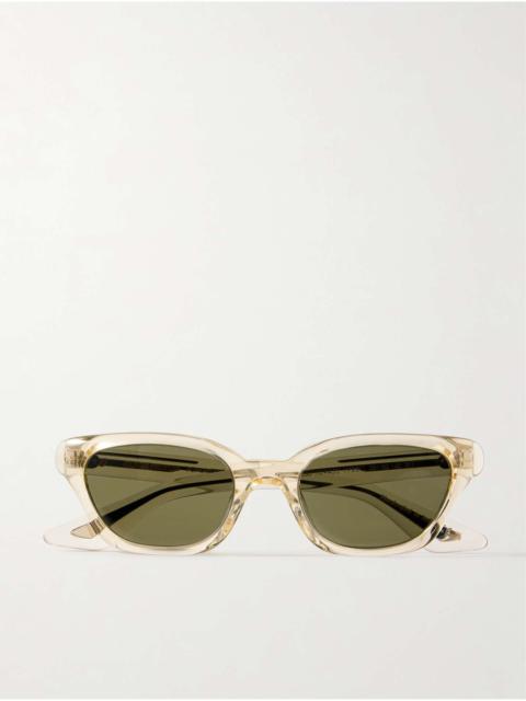 Oliver Peoples + Khaite cat-eye acetate and gold-tone sunglasses