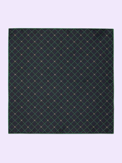 GUCCI Double G and check silk pocket square