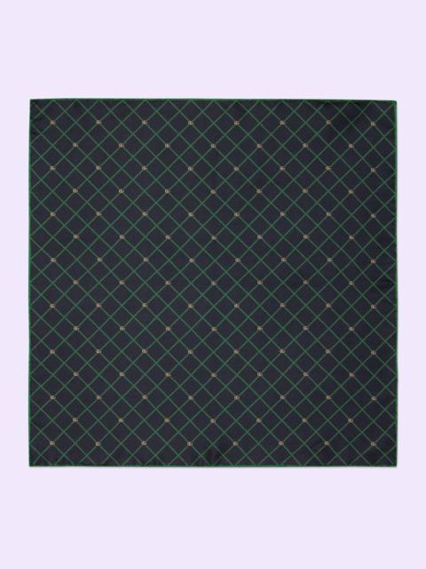 GUCCI Double G and check silk pocket square