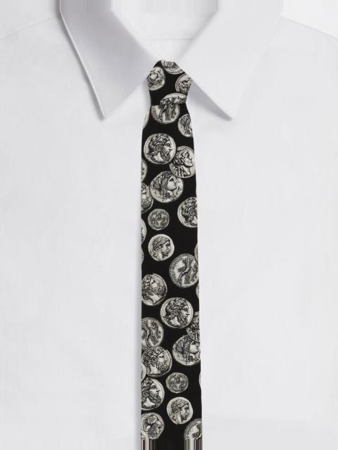 Dolce & Gabbana Large coin print 6-cm silk blade tie