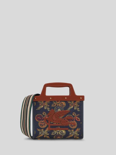 Etro SMALL JACQUARD LOVE TROTTER BAG WITH APPLE PATTERN