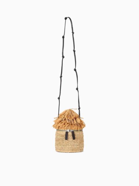 STAUD Tiki Raffia Bag in Natural