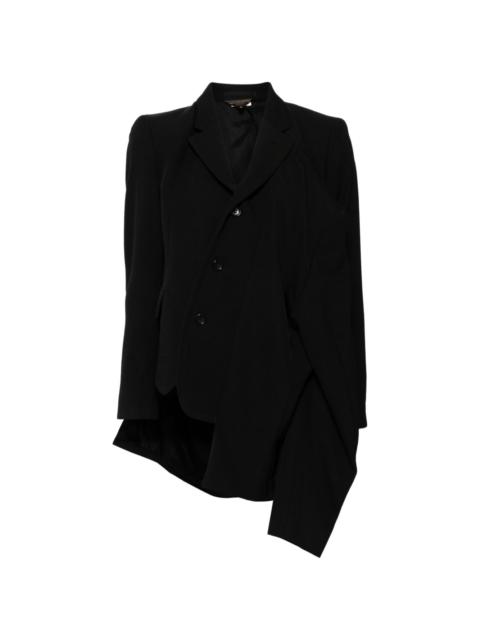 asymmetric sleeve suit