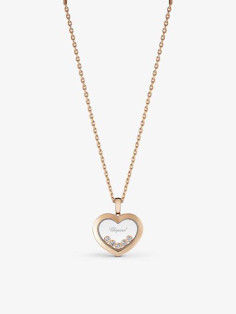 Happy Diamonds 18ct rose-gold and 0.25ct diamond necklace