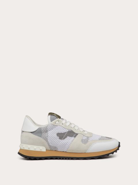 Valentino Mesh Fabric Camouflage Sneaker