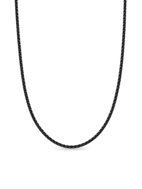 DAVID YURMAN Men's Box Chain Necklace in Stainless Steel, 2.7MM - Dark Silver