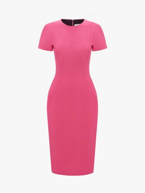 Victoria Beckham 밝은 분홍색에 있는 Fitted 티셔츠 복장
