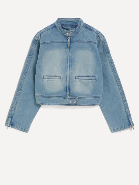House of Sunny Take a Trip Mini Racer Denim Jacket
