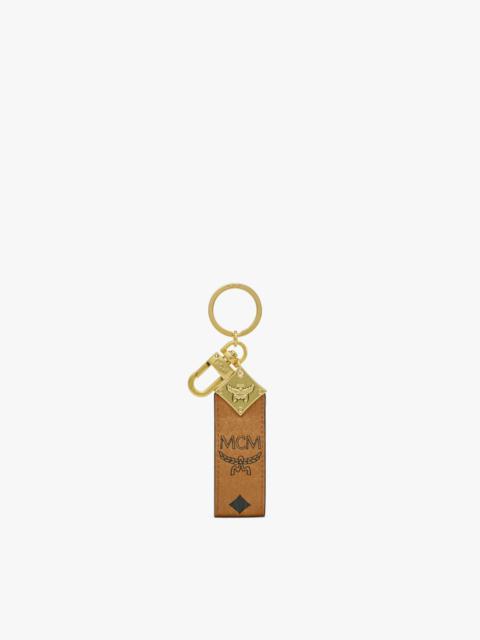 MCM Aren Diamond Logo Key Holder in Visetos