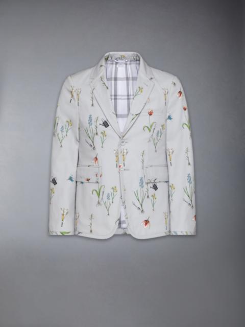 Thom Browne CLASSIC COTTON LINEN BOTANICAL SPORT COAT