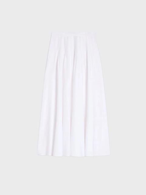 Max Mara Studio Skirt Long Cotton Poplin White