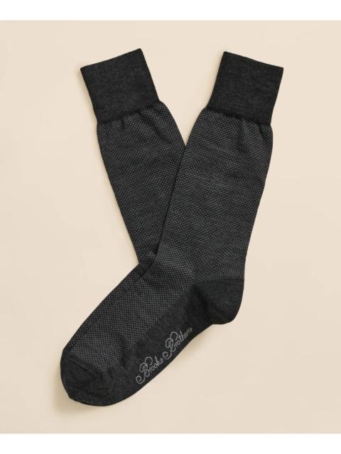 Brooks Brothers Merino-Wool-Blend Mini Dot Socks