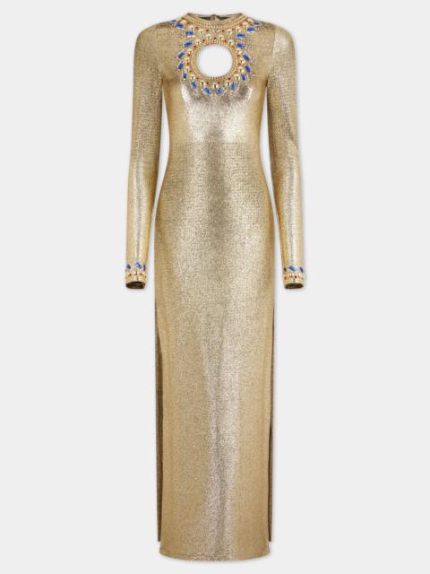 rabanne LONG DRESS IN LUREX JERSEY