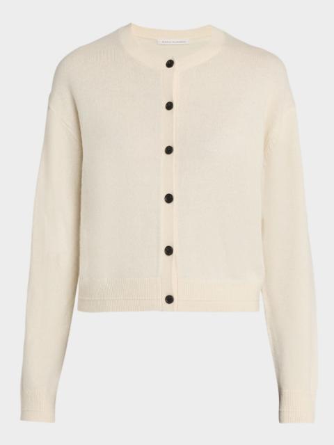 MARIA McMANUS Drop-Shoulder Cashmere Crewneck Cardigan
