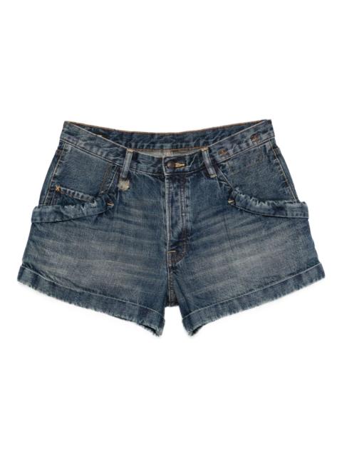 R13 denim shorts