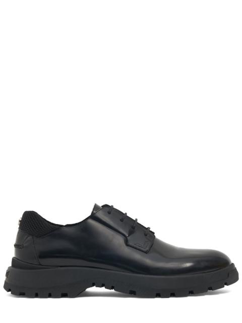 VERSACE Leather lace-up shoes