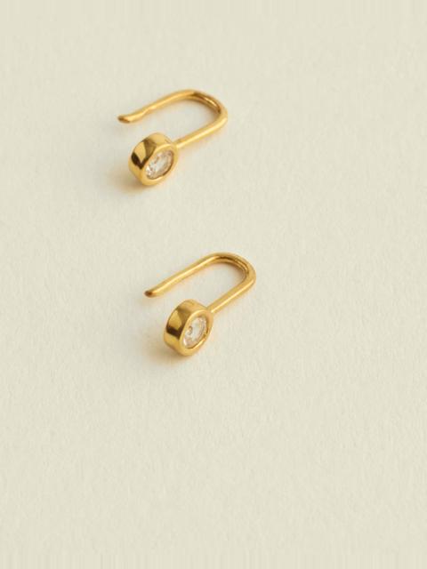 Madewell Demi-Fine Bezel Small Drop Earrings