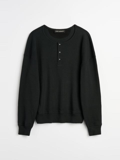 Our Legacy Ballon Sweatshirt Furnace Black Beefy Rib