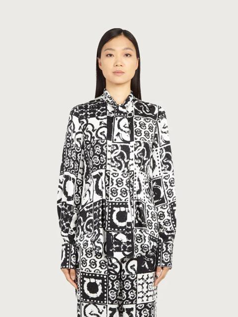 FERRAGAMO SILK JACQUARD SHIRT