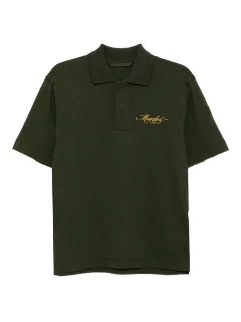 Moncler logo-embroidered polo shirt