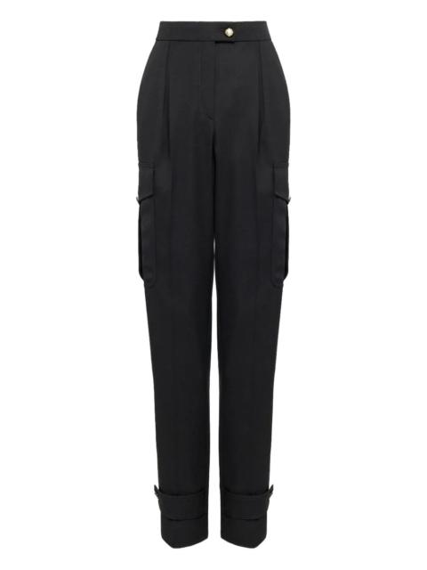 Alexander McQueen high-waisted wool trousers