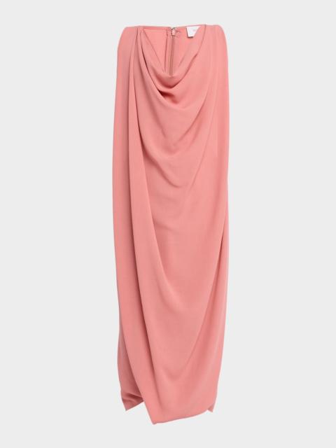 MICHAEL KORS Sleeveless Fluid Wool Cowl Midi Dress