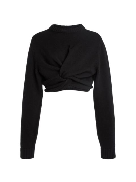 BALENCIAGA Twistfront Wool Top