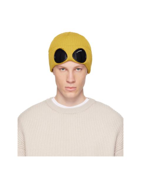 C.P. Company Yellow Cotton Goggle Beanie