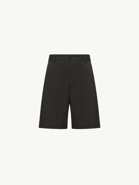 Moncler Wool Blend Gabardine Bermuda Shorts