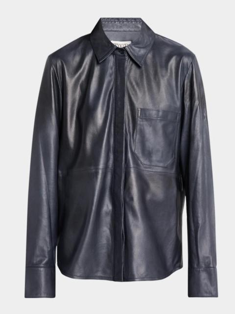 TWP Cowboy Update Leather Shirt